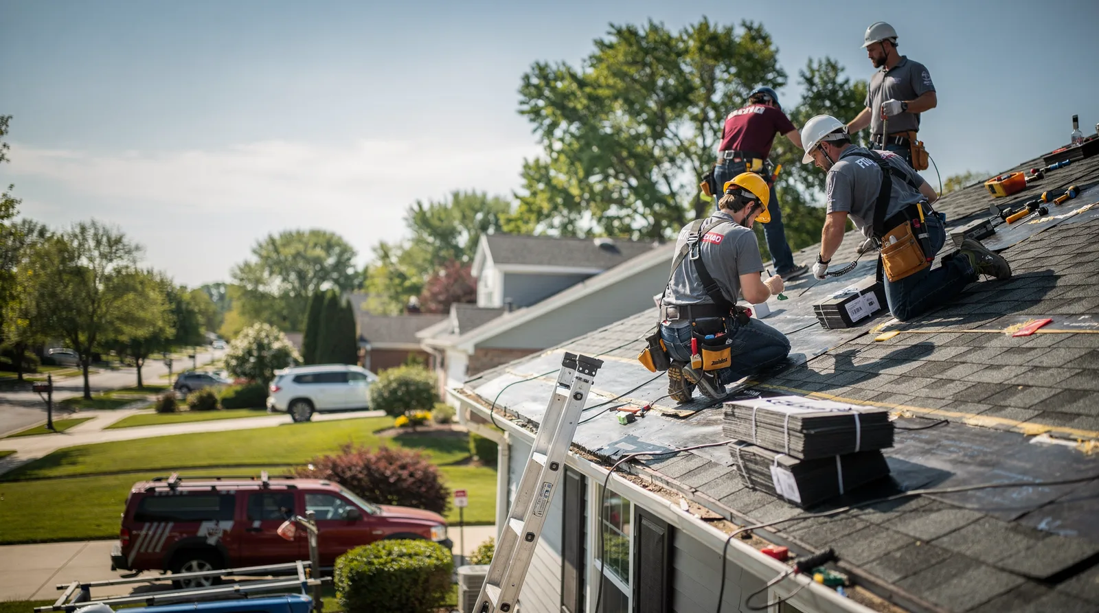 Roof Repair in Wedron, IL around you
